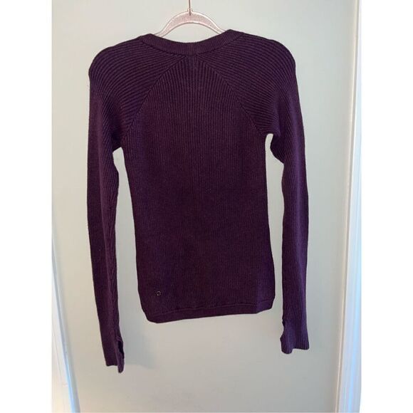 Lululemon Womens The Sweater The Better Knit Pullover Heathered Bordeaux Sz 4 - Picture 3 of 3